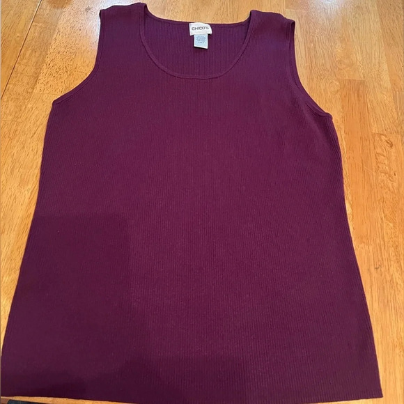 Chico’s silk blend tank top in maroon, size 2X (Chico’s size 2) - Picture 1 of 4